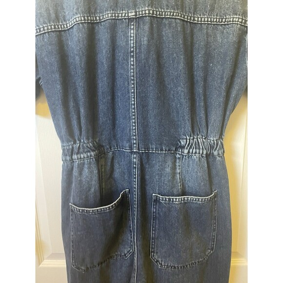 Free People We The Free Marci Denim Jumpsuit Coveralls Sz. Large - Picture 12 of 12